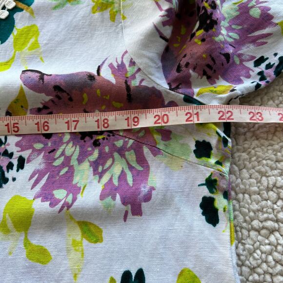 Premise Linen Blend Floral Print Tunic Large - Picture 9 of 10